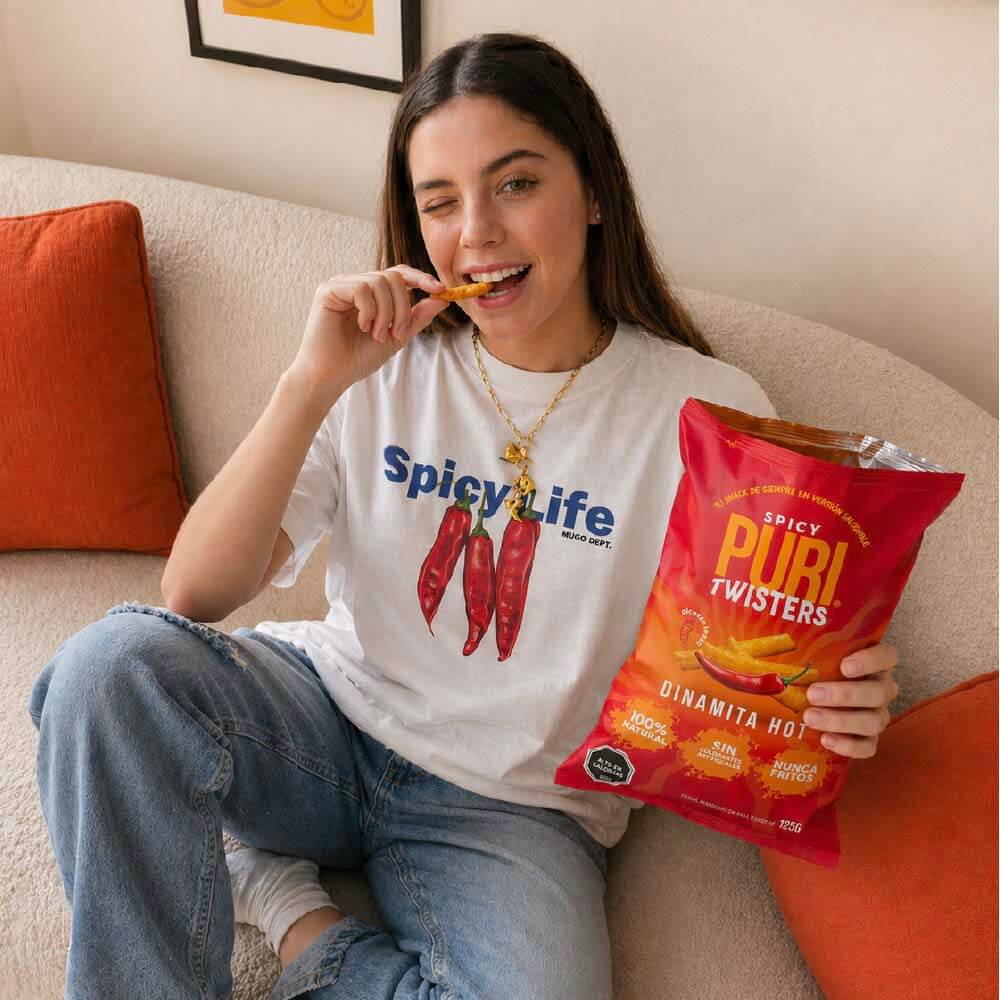 Puri Twisters Picante Hot Familiar 125gr. – Purisnacks.cl